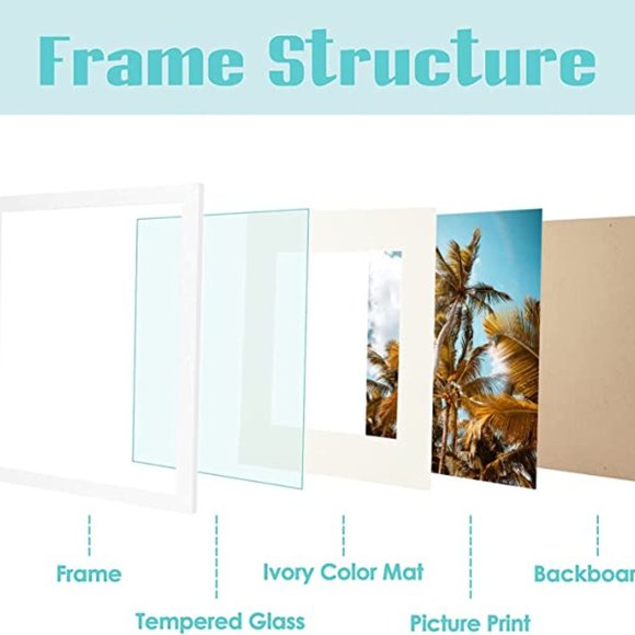 BRAND NEW Frametory Set of 6 - 11x14 White Picture Frame Made to Display 8x10 - Picture 5 of 8